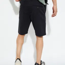 max Solid Men Black Basic Shorts image 2