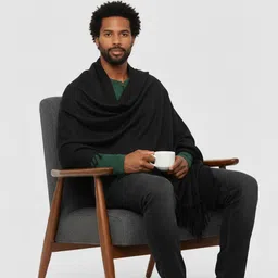 KAVIM Wool Solid Men Shawl-picture-32