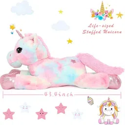 vvs toys Premium Quality Unicorn Soft Toy | Best Gift for Kids - 60 cm image 3