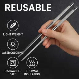jantrex Cooking, Decorative, Eating, Training Stainless Steel Chinese, Japanese, Korean, Vietnamese Chopstick-picture-20