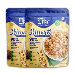 Fit And Flex Baked Muesli Breakfast Cereal - Nuts About Nuts 450g (Pack Of 2)-image-52