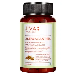 Jiva Ayurveda Ashwagandha Tablet - Pure Herbs Used, Daily Energizer, Revitalize Body & Mind - 120 Tablets Pack of 1-image-7