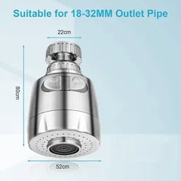 hexoniq by hexoniq Swivel Sink Faucet Extended Bubbler Tap Aerator Water Saving Faucet Filter Tap Aerator Filter Tap Spray Adjuster Nozzle Head for Bathroom Kitchen Faucet Set image 2