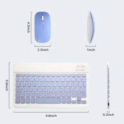 MILICRYSTAL keuborad with moues Bluetooth Laptop-size Multi-device Keyboard Compatible with iPad image 4