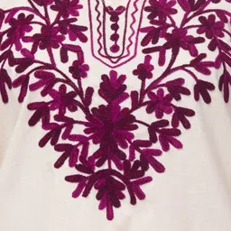 crown king garments Women Embroidered Pure Cotton Straight Kurta image 2