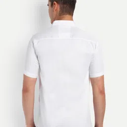 shirtzone Men Regular Fit Solid Mandarin Collar Casual Shirt image 2