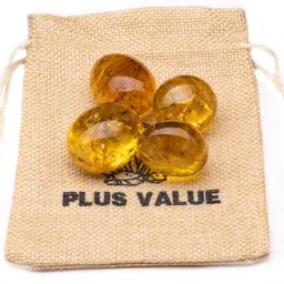 plus value Pebbles 100gm in Jute Bag Regular Asymmetrical Crystal Pebbles image 2