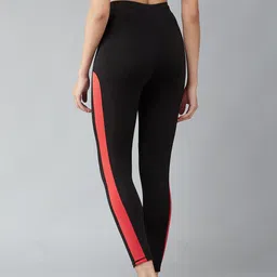 blinkin Solid Women Red, Black Tights image 2