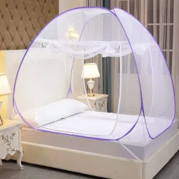 classic mosquito net King Size Bed Polyester Mosquito Net In Purple image 1