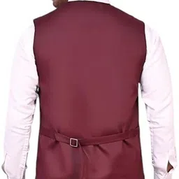 qitty Solid Men Waistcoat image 4