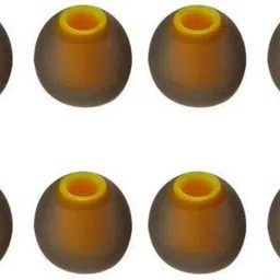 BUMTECH (Pack of-8 pcs ) Soft Silicone Multi Color Rubber Replacement Medium Size Eds for Headphones Yellow & Black Silicone replacement In The Ear Headphone Cushion ( Yellow & Black) In The Ear Headphone Cushion-image-30