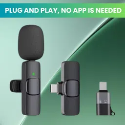 guggu K8(Wireless Microphone) Receiver With Recording Clip Micfor Vlogging/YouTubeE498 Microphone-picture-25
