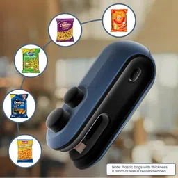 pluthera Portable Mni Heat Sealing Machine With Cutter For Snacks, Bags & Food Packets Hand Held Heat Sealer image 3