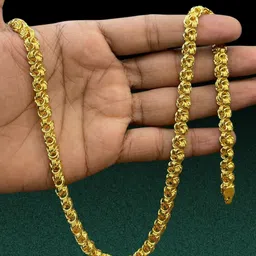 1gm gold plated High Quality Indian Polished chain men Gold-plated Plated Alloy Chain-image-41
