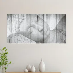 Canvas Framed Buddha Statue in Timeless Monochrome Elegance Wall Painting-image-97