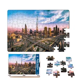 Mini Leaves Kids Dubai Skyline Jigsaw Puzzle Development Toy image 3