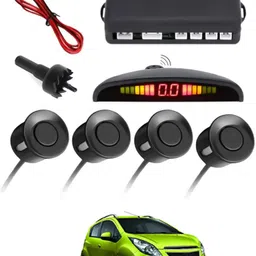 monolive Black Reverse Car Parking Sensor for Universal for All Cars-33 Set of 4 pcs Car Parking Sensors with LED Parking Assistant Kit-33 Parking Sensor image 1