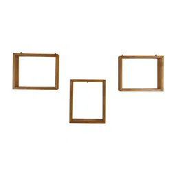 symplify Arthur Rectangular Shaped Set Of 3 Solid Wood Wall Shelves image 2