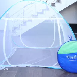 dayglow Polyester Adults Washable Mosquito Net for Double Size Bed Polyester, Foldable, High Durability, Lightweight with Free Saviours | Mosquito Net for Baby, Adults | Size: 6 x 6.5 Mosquito Net-picture-25