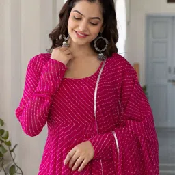 vspcreation Women Georgette Kurta Dupatta Set image 2