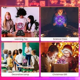 waktoro Plasma Ball Light, Touch Sensitive Table Lamp Night Lamp image 2