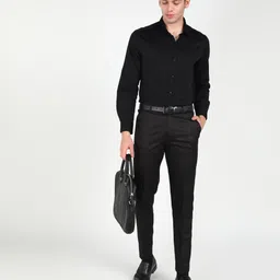 sam & jack Men Relaxed Grey Viscose Rayon Trousers image 4