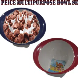 zido (Pack of 2) Premium Quality Multipurpose Cartoon Character Design Bowls for serving (Animal Family and Smile Joker).- Melamine image 5