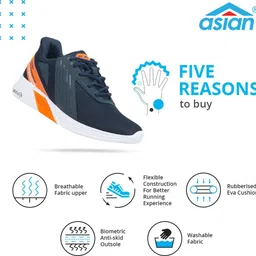 asian Blade-10 Navy Sports,Casual,Walking,Training, Running Shoes For Men image 5