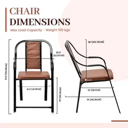 p p chair Computer/Student/Stool/Back Support/Garden/Work from Home Study Chair Leatherette Office Visitor Chair image 3