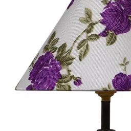 Multicolor Fabric Shade Table Lamp With Copper Base By Foziq image 5