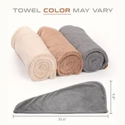 yellow weaves Microfiber 300 GSM Hair Towel Set image 5