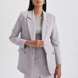 theclassictogs Women Solid Single Breasted Casual Blazer image 4
