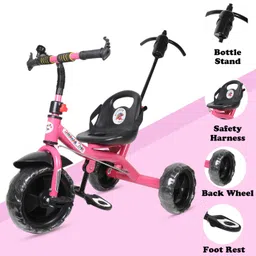 stepupp grow STP G PINK COLOR PARENT HANDLE FOR KIDS AND BABY -07 Tricycle image 4