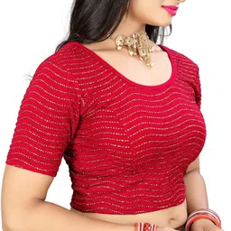 priyanka traders Round Neck Women Blouse-picture-18