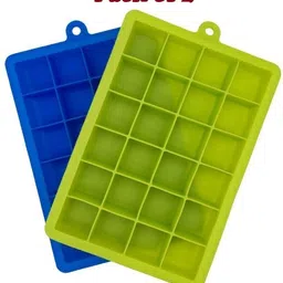homzview 2 Pcs BPA Free Silicone Ice Cube Trays 24 Cavity ice cube maker tray Blue, Green Silicone Ice Cube Tray-picture-16