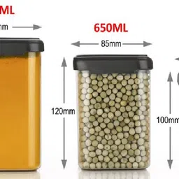 houseofcommon Plastic Grocery Container - 950 ml, 650 ml, 350 ml image 4
