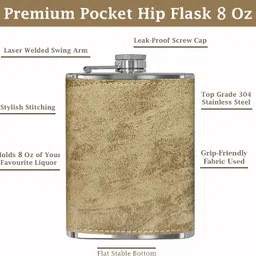 jmall ™ Pocket Hip Flask Wine Whiskey 8oz Leak Proof Liquor with Funnel Storage Stainless Steel Hip Flask image 4