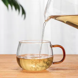 avastro Pack of 2 Borosilicate Glass Coffee Mug Coffee Cup Drinkware Borosilicate Glass Mug Household Mug Tea Cup Mug image 2