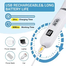 DVIMART 4 in 1 Dog Grooming Kit with Low Noise Trimmer and USB Rechargeable Design Trimmer 90 min Runtime 16 Length Settings image 4