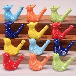 dominion care Chirping Water Bird Whistle Toy-Water Whistles-Noise Makers Musical Singing Toy image 1