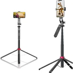 Ruskin Selfie Stick Tripod 4 Leg Tripod 71 inch Long with Adapter BT Shutter Bluetooth Selfie Stick-picture-16