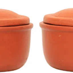kuyavar Earthenware Serving Bowl with Lid | 500 ml | Natural Clay Bowl for Curries, Soups, Rice & Snacks-picture-47