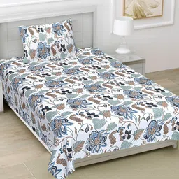 tanika - belives in best quality Cotton Single Flat 152 TC Jaipuri Prints Bedsheet-picture-20