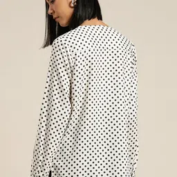 her by invictus Women Regular Fit Printed Lapel Collar Casual Shirt image 5