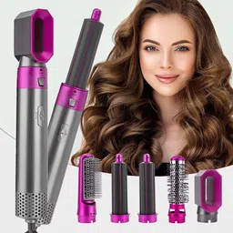 KAMALY 1000W Air Hair Styler,hair straightener brush ,Hair Curler for women Pre-Styling Hair Dryer-image-32