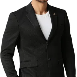 killer Men Self Design Single Breasted Casual Blazer image 3