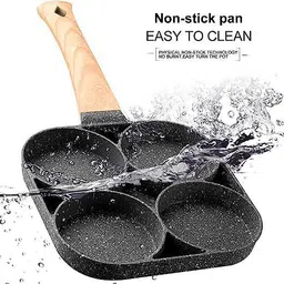 shreeshann 4-Cups cookware Pancake, Omelette Pan,Idli Non stic plat Fry Pan 12 cm diameter 1 L capacity image 2