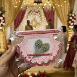shubh shringar Wedding Money Envelope with Peacock Feather Design, 10 Pcs set Envelopes image 2
