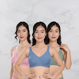 imberry plus Pack of 3 Women Full Coverage Non Padded Bra-picture-22