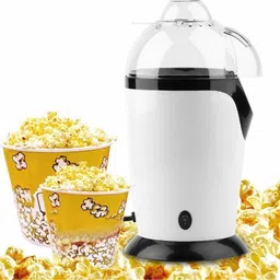 blapoxe Mini Electric 1200W Popcorn Maker Hot Air Popcorn Making Machine Oil-Free Snacks Maker Mini Electric Popcorn Maker Home Round Hot Air Popcorn Making Machine 60 g Popcorn Maker image 2